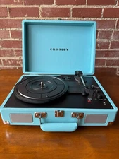 Open Box- Crosley Cruiser Plus Portable Turntable with Bluetooth- Turquoise 