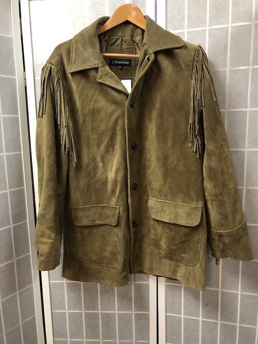 J. Peterman FRONTIERMAN, Men, Jacket,Tan,Suede Leather, Western Fringes, SizeM.: | eBay J. Peterman FRONTIERMAN, Men, Jacket,Tan,Suede Leather, Western Fringes, SizeM.: | eBay