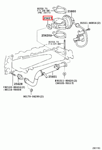 Genuine Toyota Prado 150 120 90 Series KDJ 1KD 3.0 Diesel EGR Valve Gasket - Picture 19 of 20