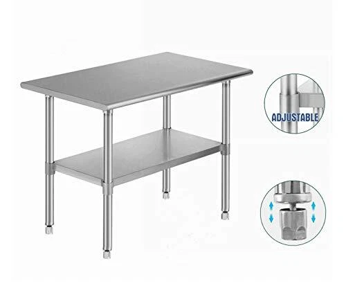 Stainless Steel Catering Table 90 x 60 x 85 cm Commercial Work Bench