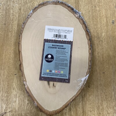 Walnut Hollow Basswood Country Medium Round Thick for Home Decor 12''×8'' Approx