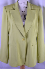 Yansi Fugel Women's Single Button Blazer Jacket Size 16 Lime Green NWT 319 Fun