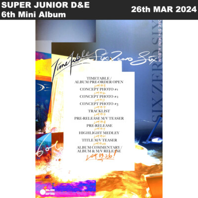 SUPER JUNIOR D&E 606 6th Mini Album 6:06DE Ver CD+Photobook+