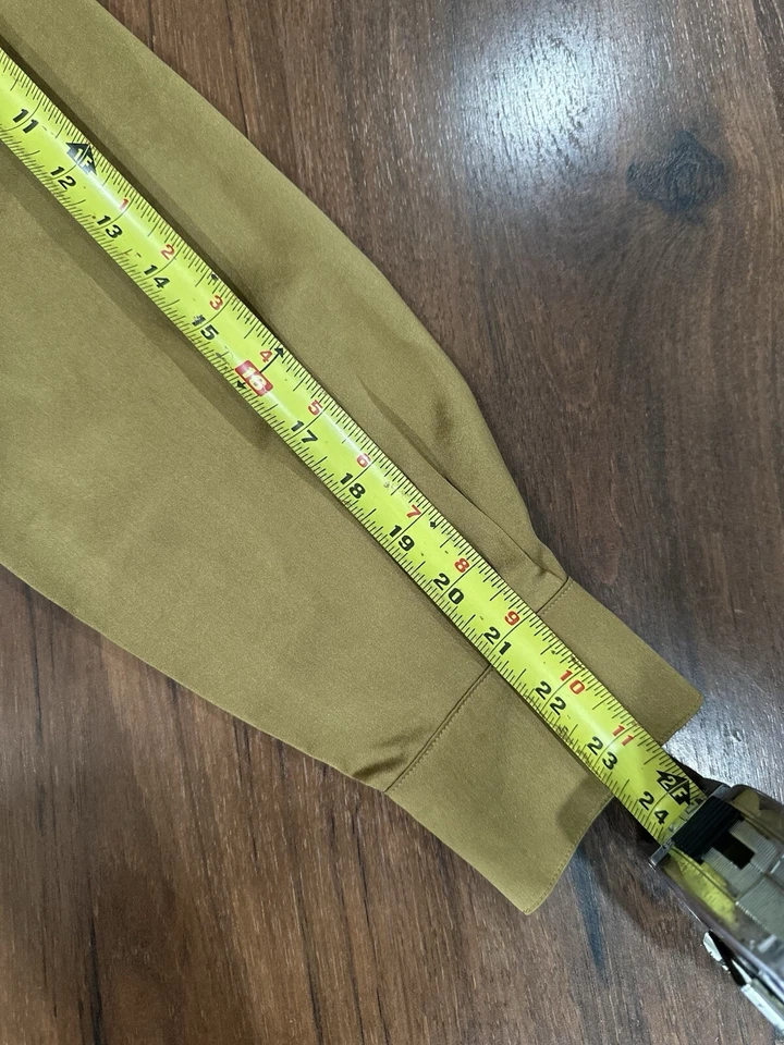 Lord & Taylor 100% 真丝纽扣衬衫金色 14P 码 — 第 4/4 张图片