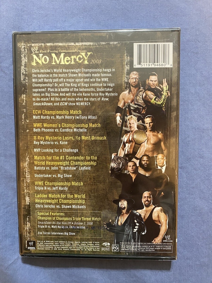 WWE: No Mercy 2008 (DVD, 2008) BRAND NEW Factory Sealed Triple H