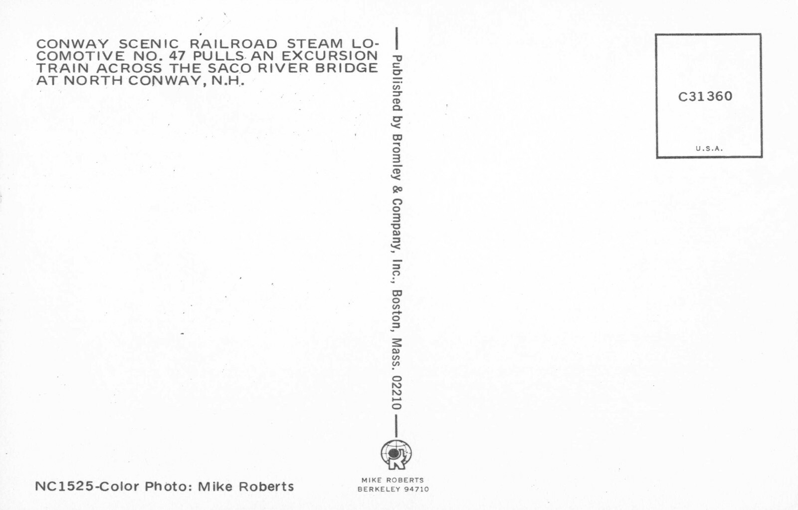 Postkarte Conway Scenic Railroad Dampflok Nummer 47 North Conway NH eBay