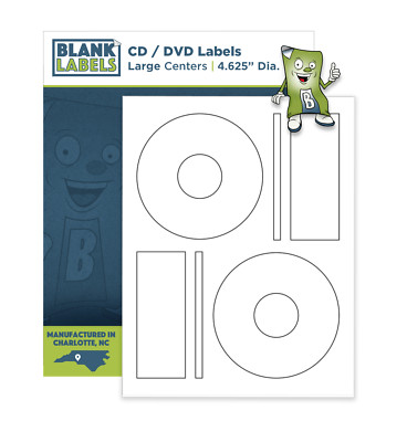 Memorex Compatible CD / DVD Labels Laser Ink Jet Blank White Sheets ...