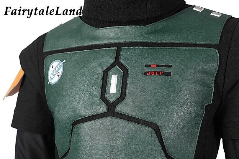 Mandalorian Book of Boba Fett Men Costume Cosplay Outfit With Bullet Belt Suit - Image 4 of 4