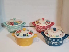 The Pioneer Woman Casserole Dish Mini Round Floral with Lid - 4 Colors U Pick
