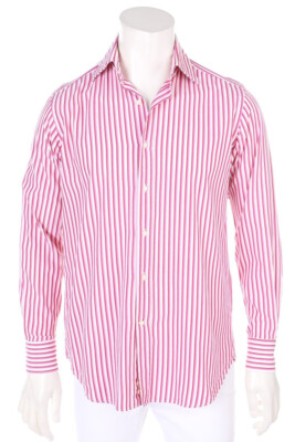 ETRO MILANO striped shirt 39 blush pink burgundy