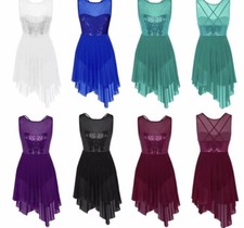 Lyrical Dance Costume Leotard Dress.In Stock.Competition,Festival.Modern.UK