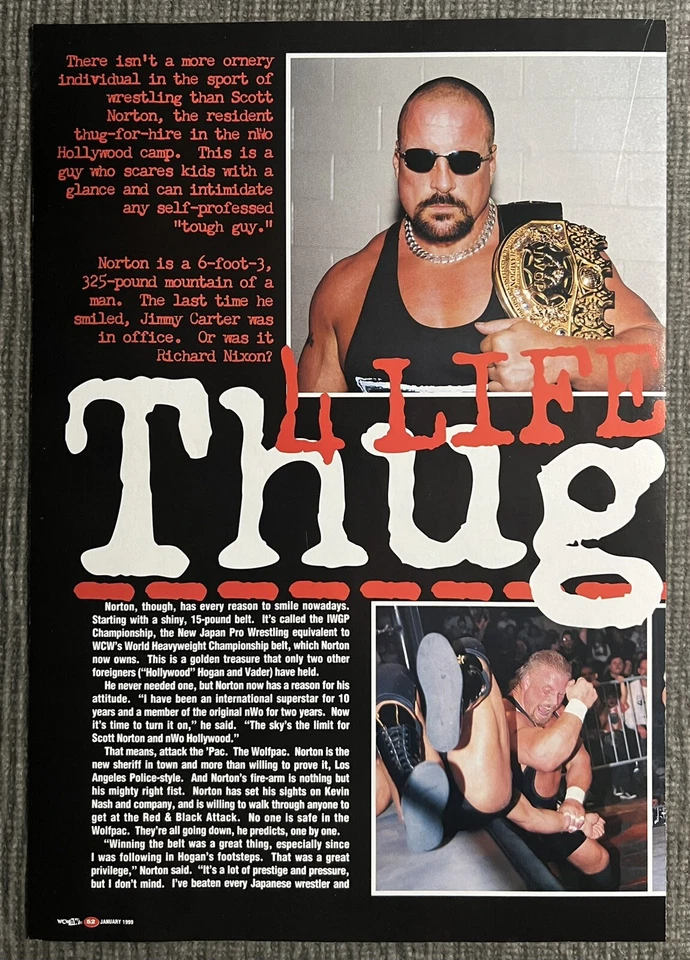 WCW NUEVOWO Home Video vhs Anuncio Anuncio AD Macho Man Revista Página Pinup Foto 2 de 2