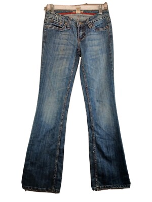 Refuge Jeans Womens 3R Blue Bootcut Low-Rize Stretch Pockets