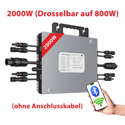 Neu 2000W Wechselrichter TM-L2000M Photovoltaik Leistungsverstellbar auf 800W