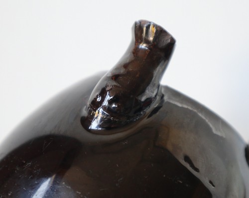 Antique 18th century Georgian Jackfield type ware black pottery jug 7.5" tall - Picture 9 of 10