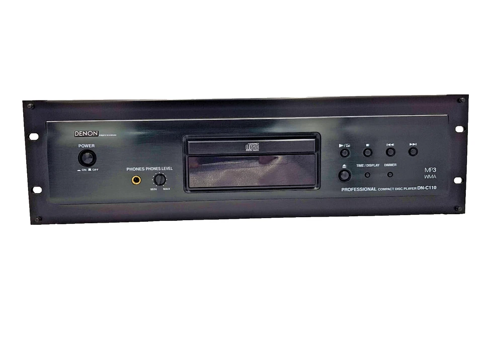 Denon DN-C110 Professional Rack Mount CD Compact Disc WMA CD-R Player - Black - Image 3 of 4
