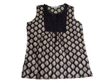 New Brown Tunic Top with Leaf motif