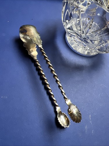 Antique Silver Sugar Tongs J Whipple & Co Hall Marked 1857 Exeter Item6