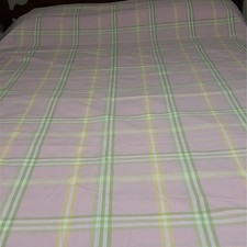 Pottery Barn Kids EMILY Twin Pink Plaid Duvet