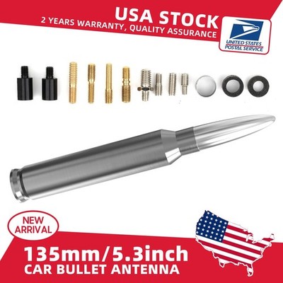5.3'' Silver Antenna Radio AM/FM Mast KIT FITS:2006-2024 Chevrolet Silverado 1500