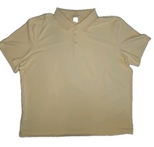 NWOT 2XL Men's Yellow Textured Short Sleeve Polo All in Motion MSRP 25