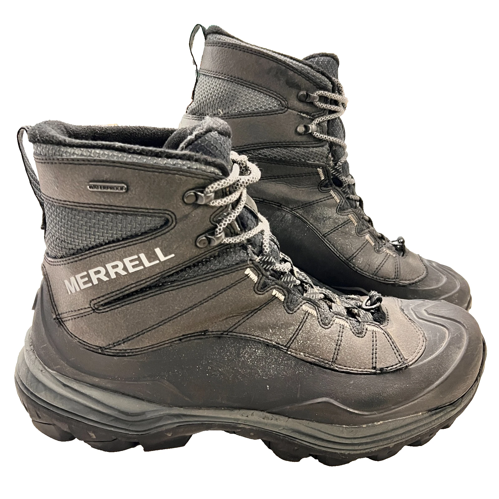 Merrell Waterproof Winter Snow Boots Men’s 12 Black Lace Up Insulated Outdoor