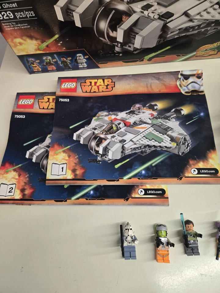 Mini figos LEGO Star Wars: The Ghost 75053 manuais completos caixa - Imagem 2 de 4