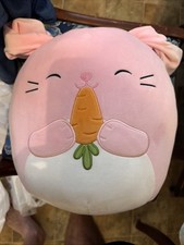 Squishmallow Bop the Bunny 12" holding Carrot Plush