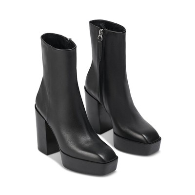 Aeyde Women's Berlin Square Toe High Heel Platform Booties EU 41 US 11