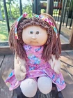 Gorgeous Brown Haired Cabbage Patch Doll With Custom Made Dress