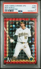 2025 Topps Chrome Update Series Nick Kurtz #USC180 Red Geometric PSA 9 POP 1
