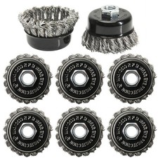 8 Pack 3 Inch Stainless Steel Wire Wheel Cup Brush for Angle Grinder, Twist Knot