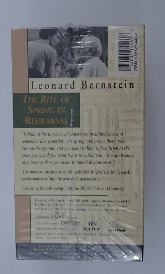 Mahler Leonard Bernstein Kultur 4-VHS  Set #937 - Image 4 of 4