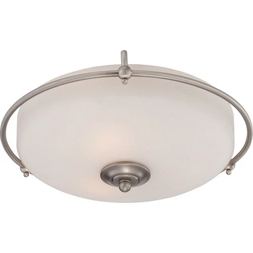 Griffin - 3 Light Semi-Flush Mount - 7 Inches high-Antique Nickel Finish Flush - Picture 8 of 9