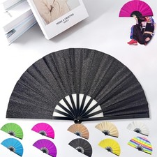 Glitter Hand Fan Decorative Folding Handheld Fan for Performance Wedding Party