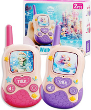 Walkie Talkies for Kids:2 Pack Kids Walkie Talkies Mermaid Toys for Girls 3 4 5-