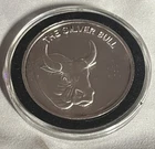 1 oz .999 Fine Silver Round “The Silver Bull” Bullion 1 Troy Ounce in Capsule