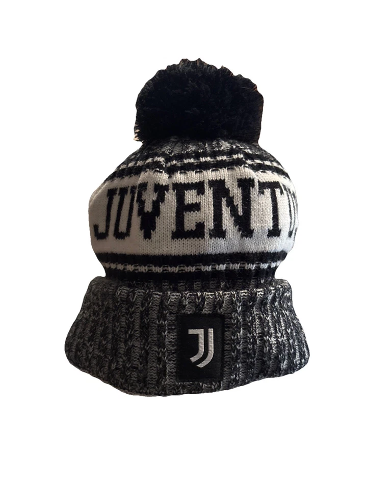 Juventus FÚTBOL Italia GANIE Invierno Sombrero Adulto Talla Negro Blanco  Foto 2 de 3
