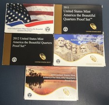 Lot Of 5 — 2011-2014 United States Mint America the Beautiful Quarters Proof Set