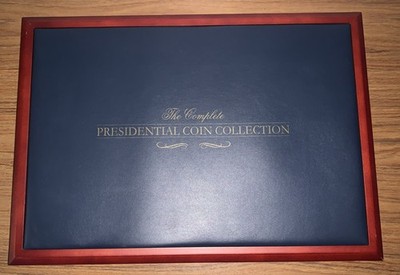 FRANKLIN MINT THE COMPLETE US PRESIDENTIAL COIN COLLECTION EMPTY CHERRYWOOD CASE