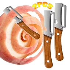 2 Pack 2 in 1 Multi Functional Vegetable Peeler with Bottle Opener and Wooden Ha