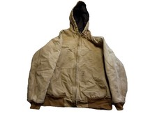 Carhartt Y2K Sandstone Active Jacket Quilt Womens Large WJ130 Brown Distressed