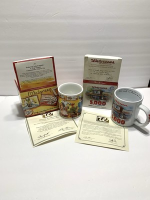 Walgreens Company Commemorative Store Mugs Cups Lot of 2