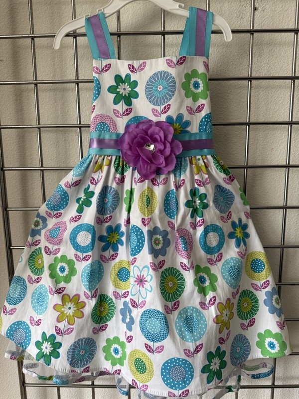 RARE EDITIONS Multi Colored Floral Girl’s Dress Size 5 NWT Retail $52