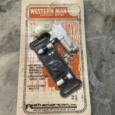 Vintage 1970's Western Man diecast Derringer Metal Toy Sealed USA Made Fast Ship