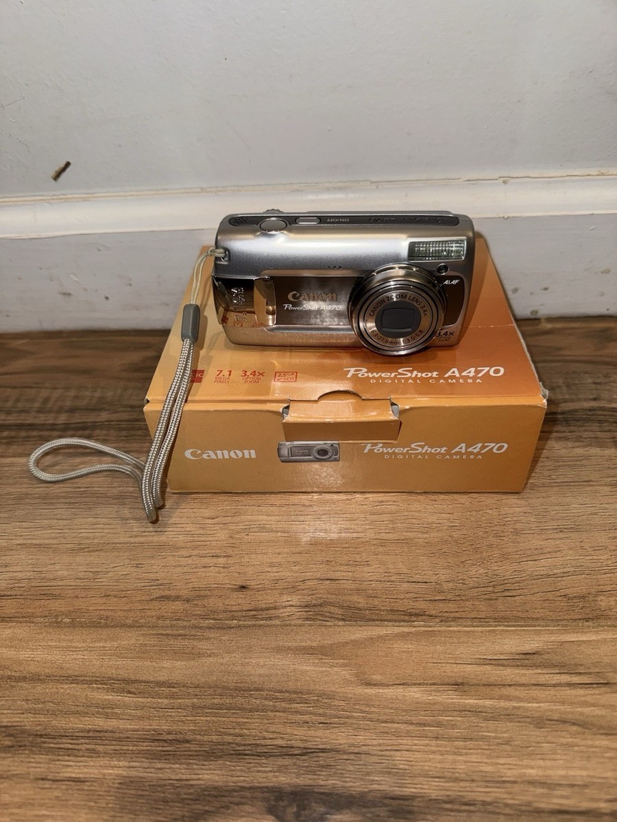 Canon PowerShot A470 7.1MP Digital Camera - Gray for sale online