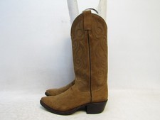 TONY LAMA Womens Sz 5.5 B Gold Label Brown Ro...