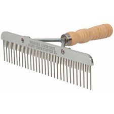 Weaver Blunt Tooth Fluffer Comb Wood HandlexLarge