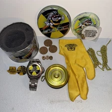 RARE 1998 PLAYMAXX PROYO COLD FUSION YO-YO TIN PINS WATCH PARTS COMPLETE SET