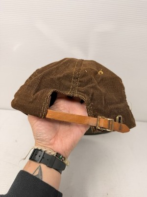 帽子 1970s Levi's Brown 6P Corduroy Cap Vintage Levi Strauss Corduroy Leather Strap Orange Tab Trucker Cap